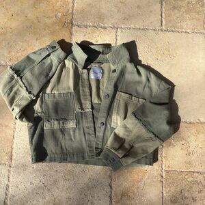 Angel Kiss Olive Jean Jacket